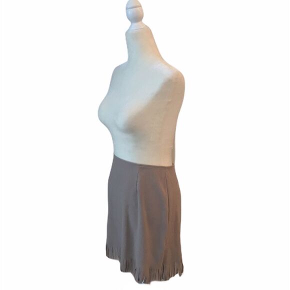Tan Suede Fringe Skirt - Picture 8 of 10
